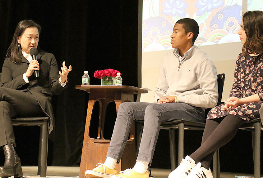 poly prep context min jin lee speaking with student panel