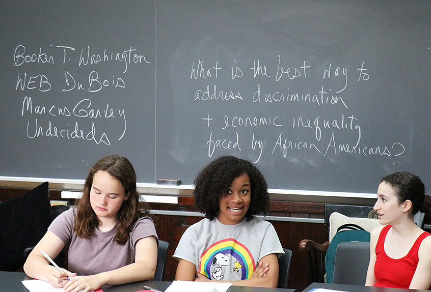 Middle School Harlem Renaissance project kids in classroom