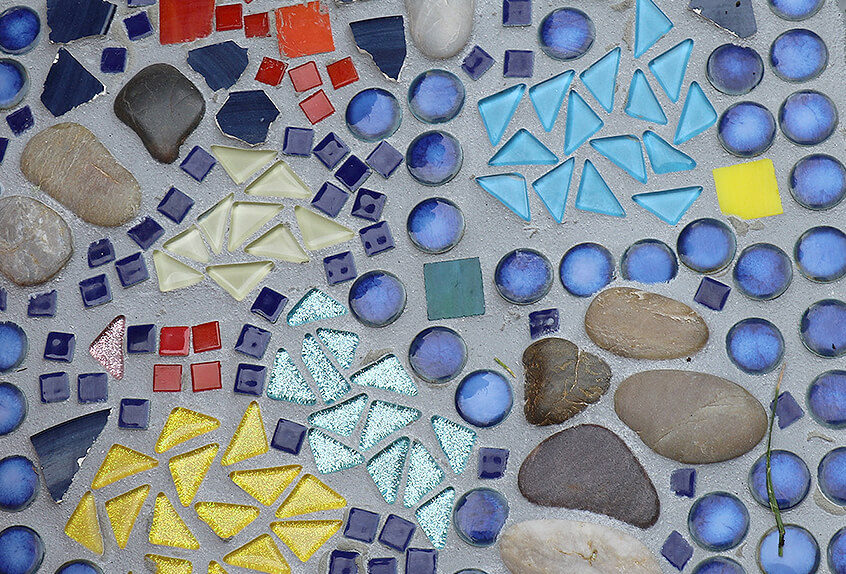 Adina Scherer’s Grade 5MR students mosaic garden tiles