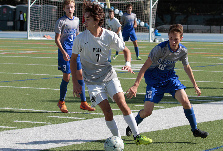 Boys soccer game