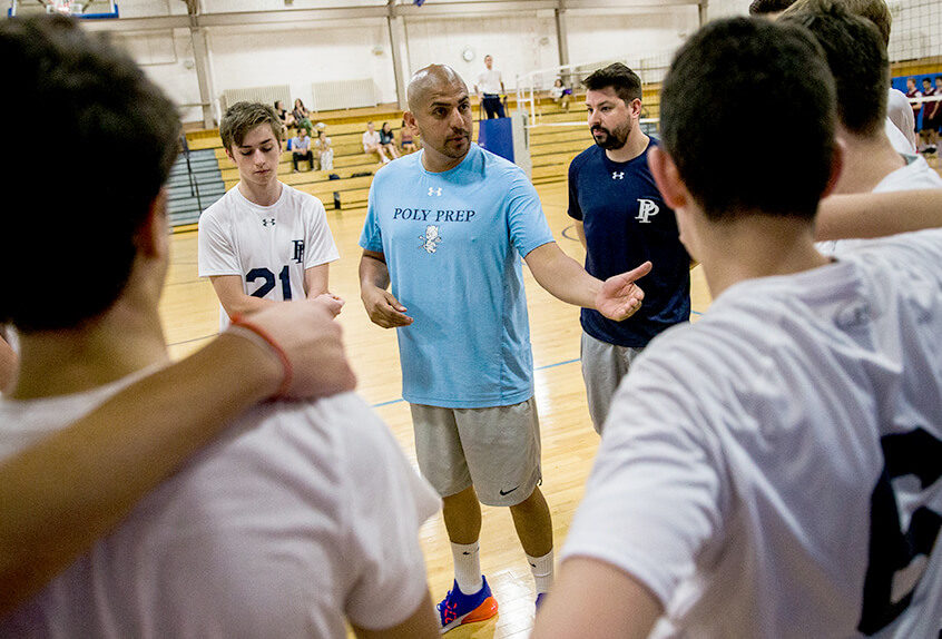 Boys volleyball coach