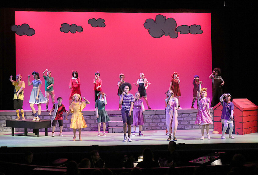 Middle School students perform the musical You're A Good Man Charlie Brown