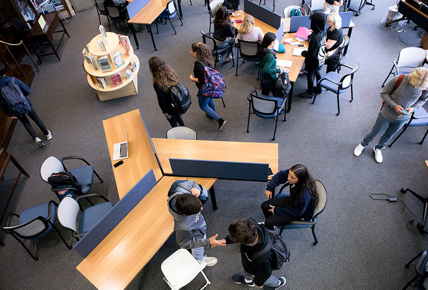 Upper school library