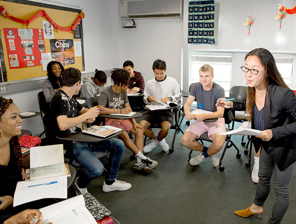 World languages class with Shihan Liu