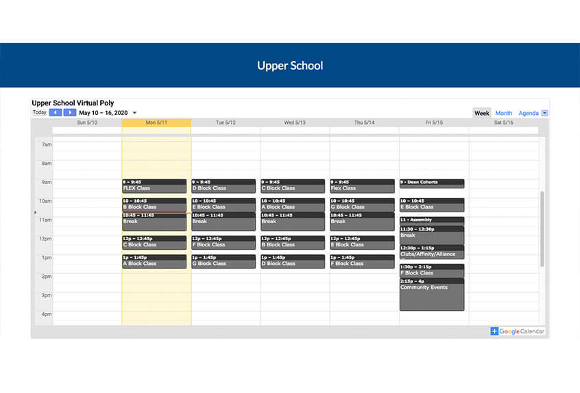 virtual poly start schedule slide