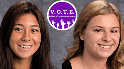Olivia Gryson and Talia Marsh Voter Registration Drive