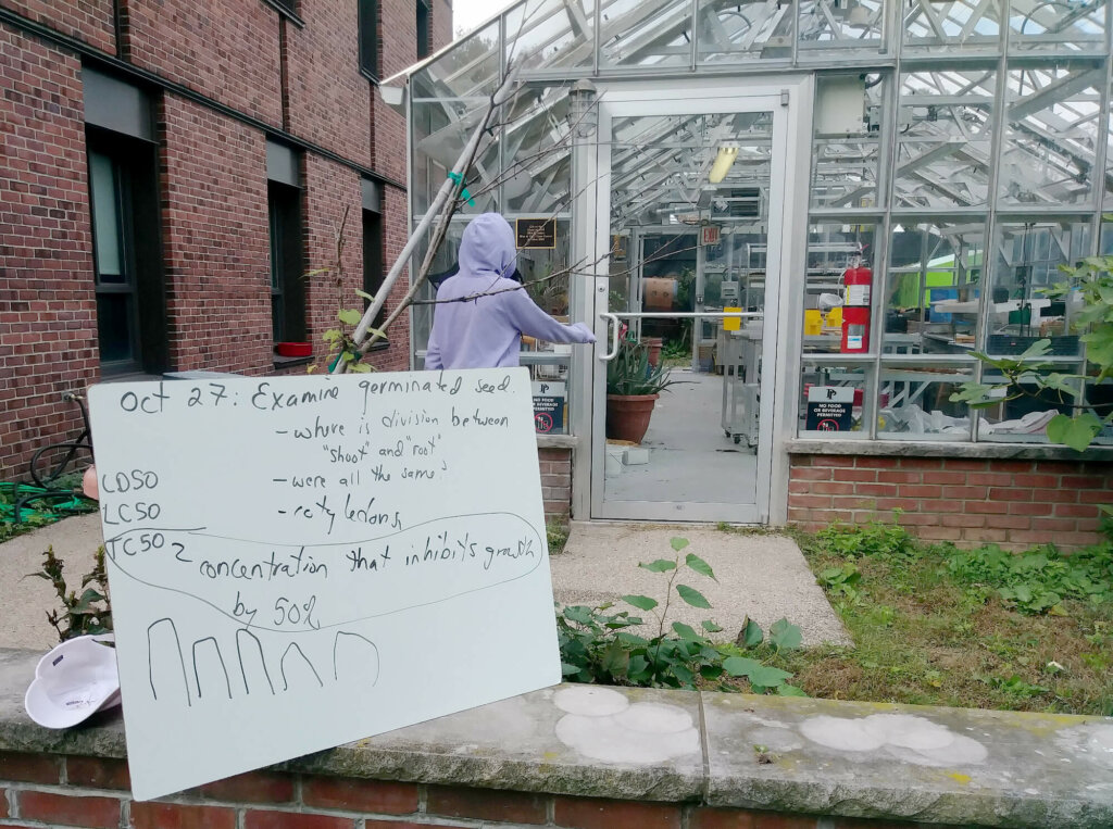 Upper School science Urban Food Systems outdoor lab poster