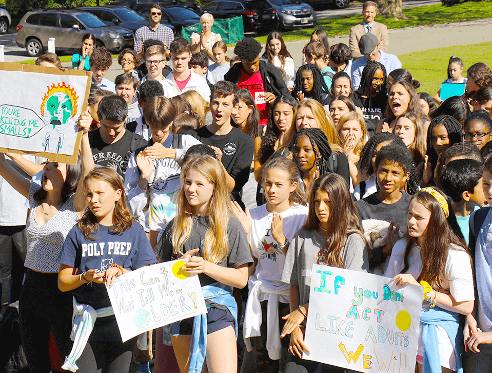 Dei Climate Strike student protest