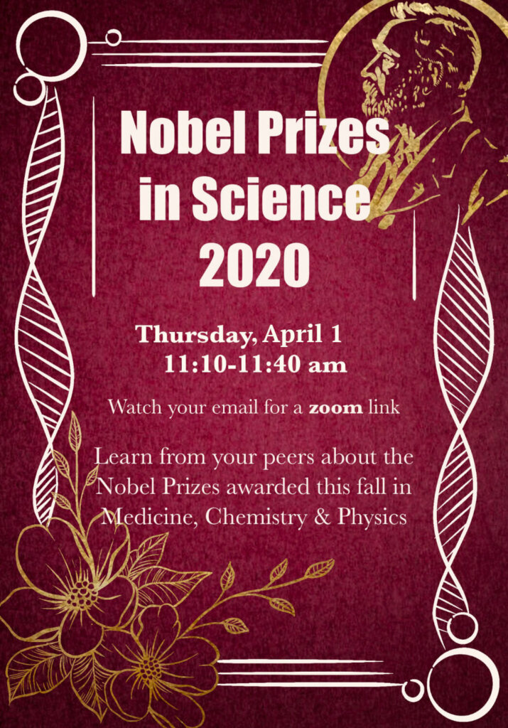 Nobel Prize 2020 Lunch Forum Flyer