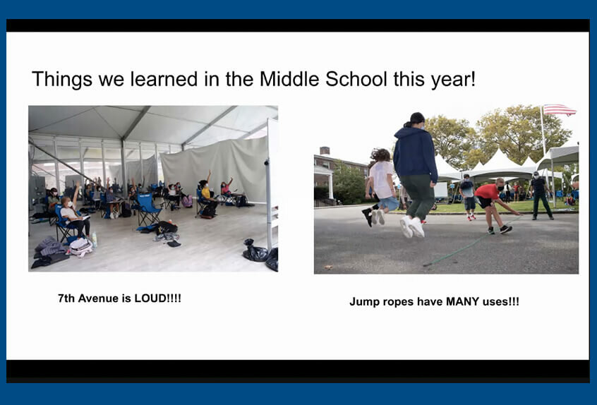 middle and upper school assembly what we learned