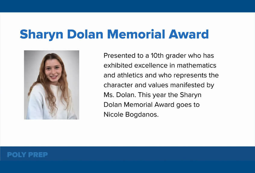 Sharyn Dolan Memorial Award to Nicole Bogdanos ’23