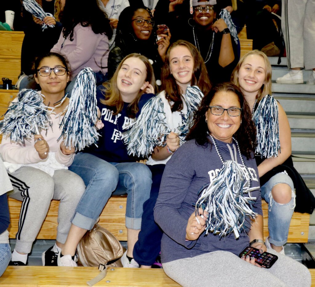 Sabina Laricchia at pep rally