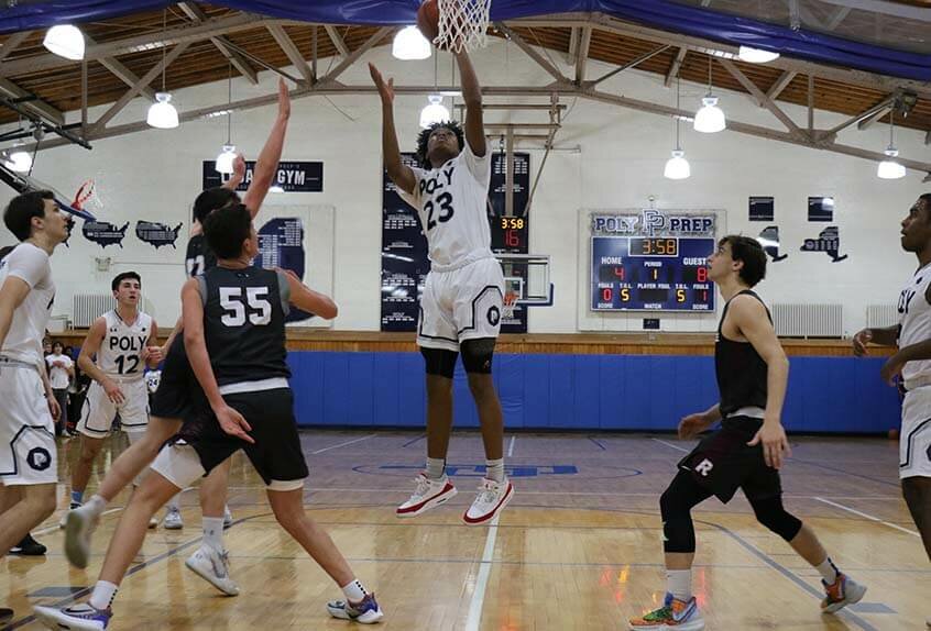 Poly Prep Boys Basketball in action on the court