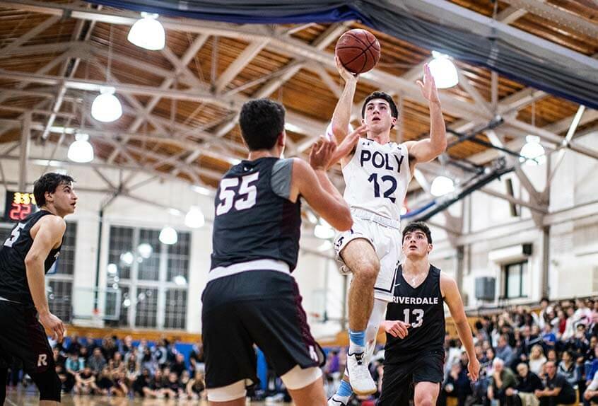 Poly Prep Boys Basketball in action on the court