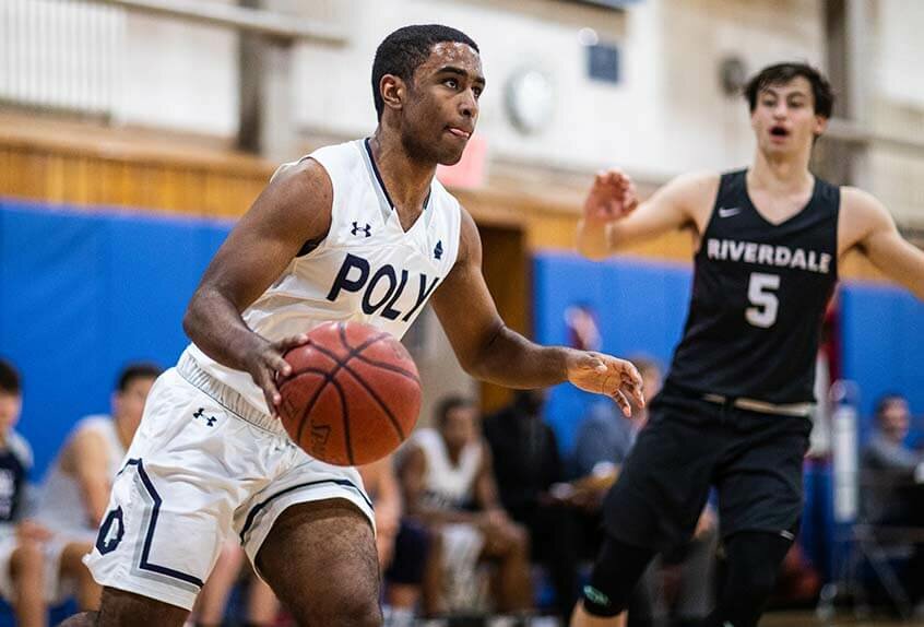 Poly Prep Boys Basketball in action on the court