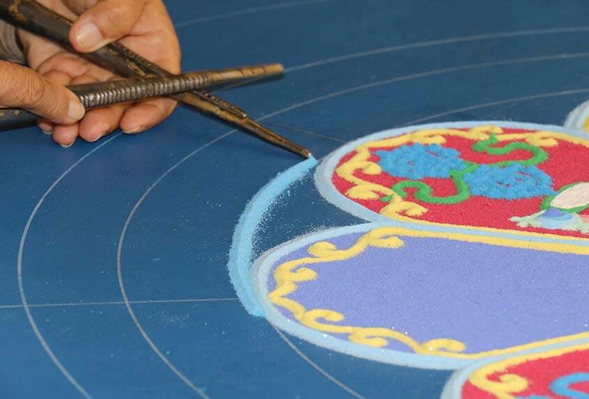 Lama Tenzin mandala close-up