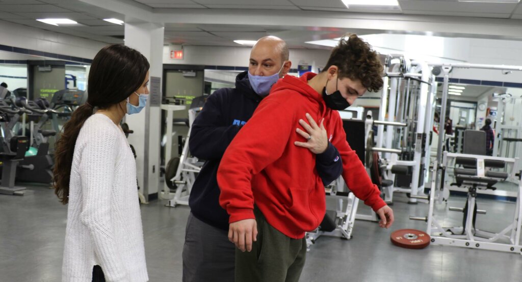 John Pomponio-Careccia instructs CPR club