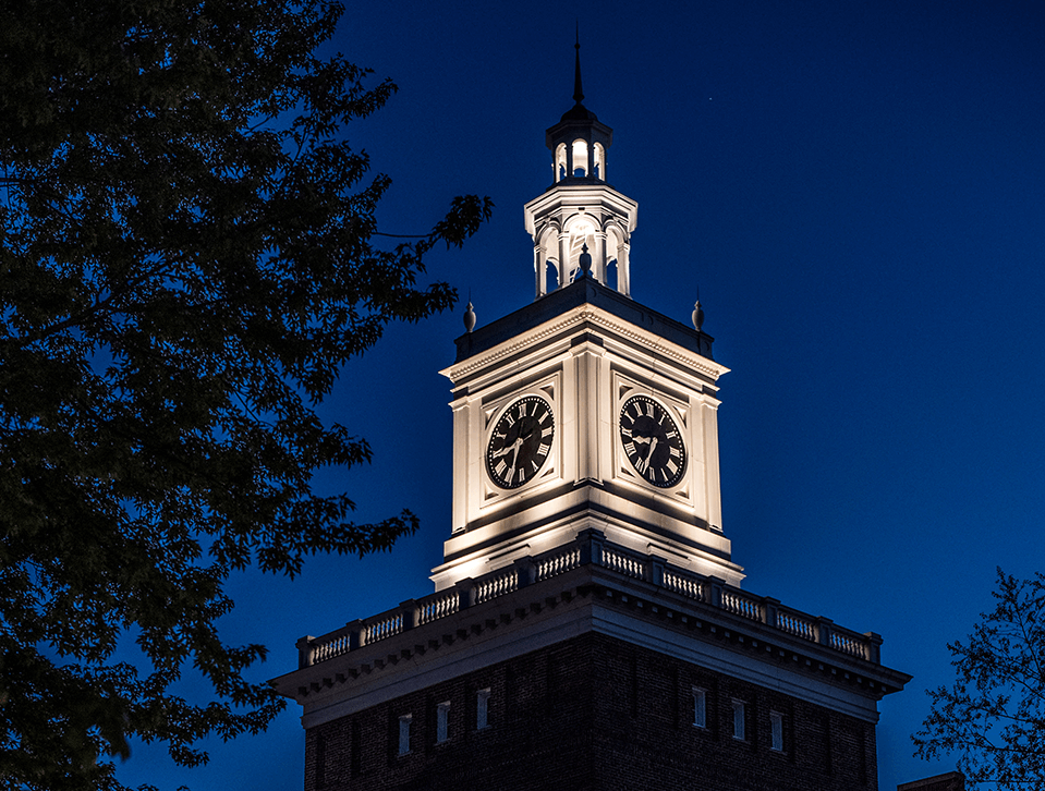 Poly tower at night