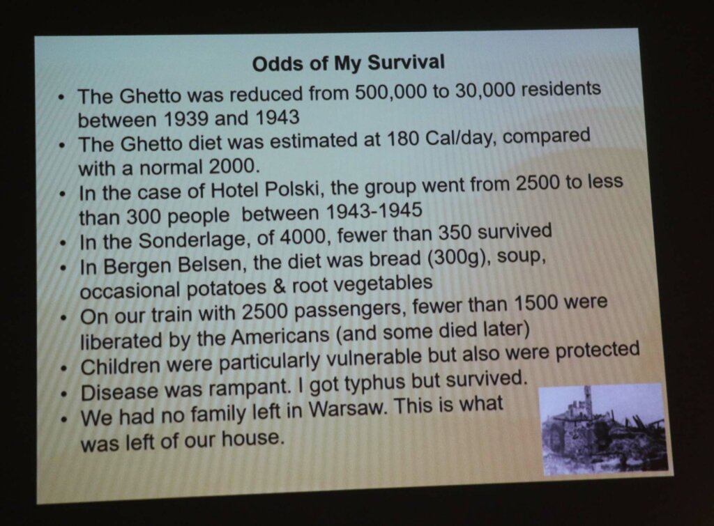 Dr. Micha Tomkiewicz Holocaust presentation