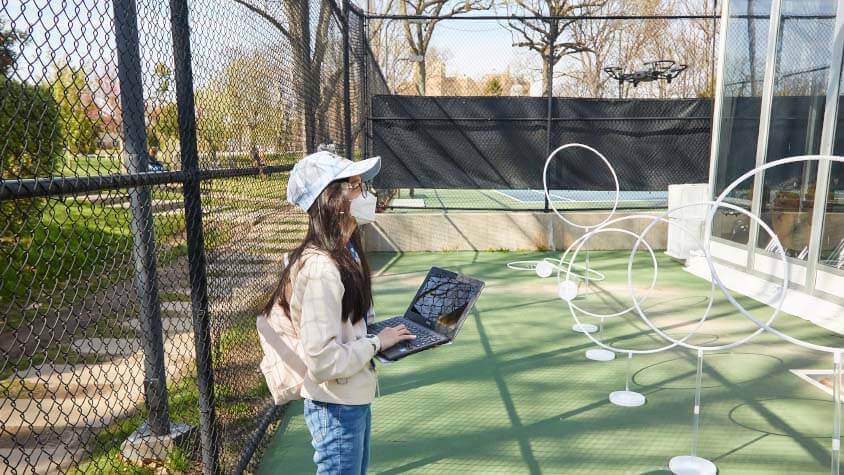 Upper School Academics drone