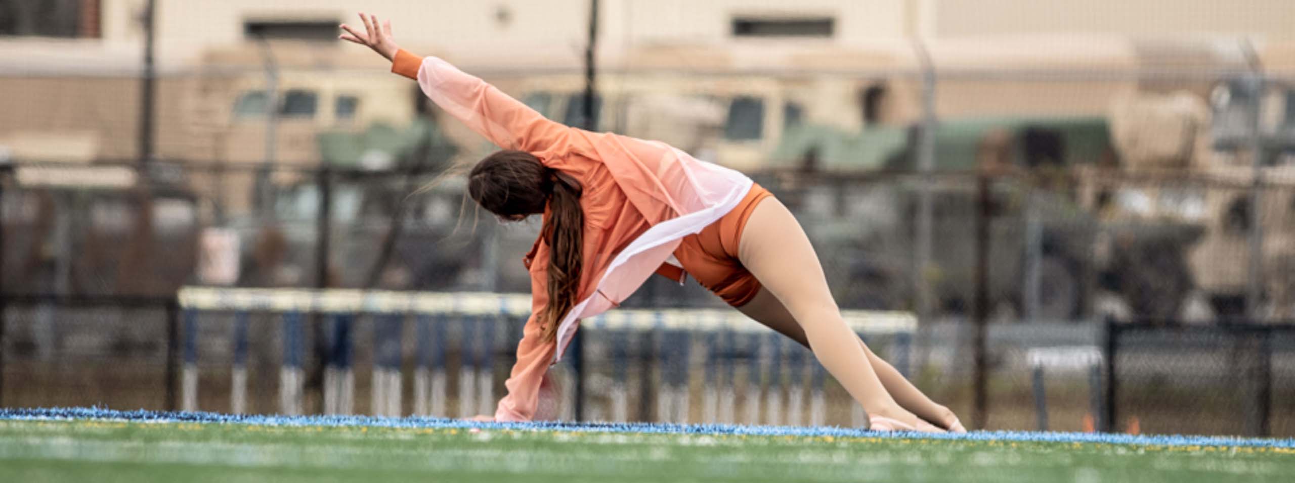 Dancer on back fields