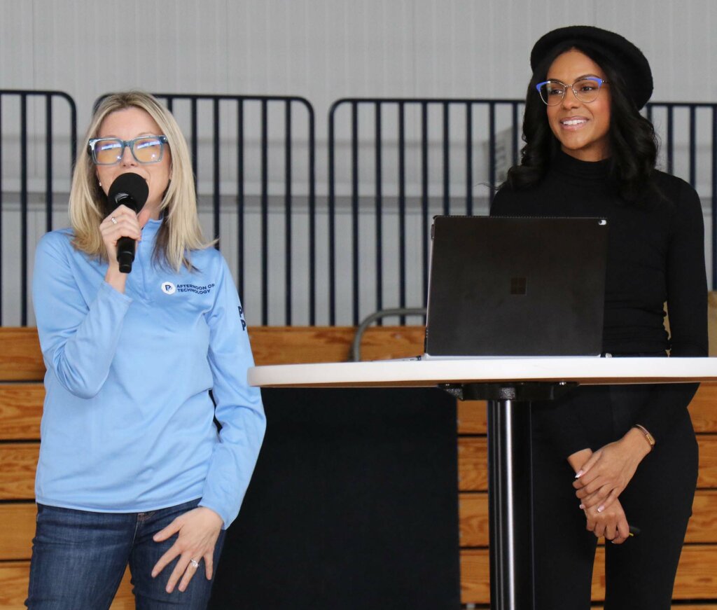 Afternoon of Tech Jean Belford and keynote speaker Erica Lorraine Parker