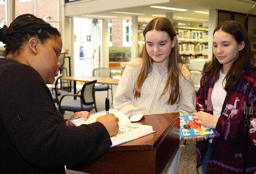 Camryn Garrett book signing for students