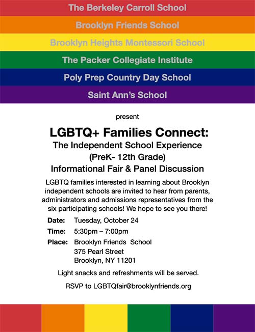 Admissions community LGBTQ+ event flyer 2023-24