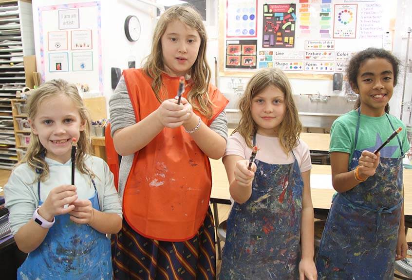 Lower School Harry Potter Class makes wands