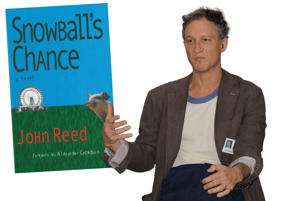 Author John Reed with book Snowball's Chance