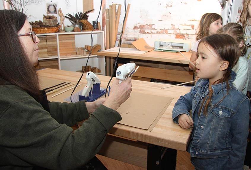 Lower School Harry Potter Class makes wands