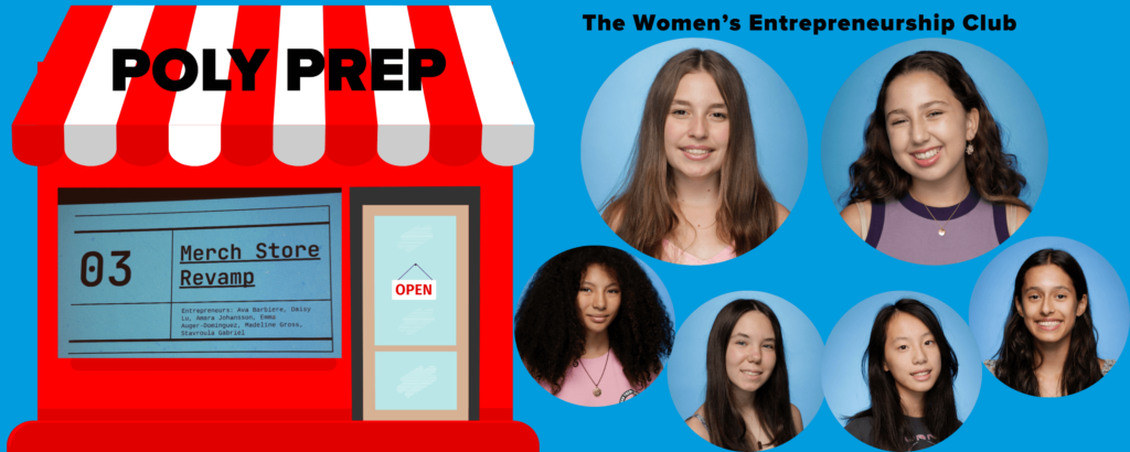 Merch Store Revamp presented by Madeline Gross ’26, Vice President Stavroula Gabriel ’25, Amara Johansson ’26, Ava Barbiere ’26, Daisy Lu ’26, Emma Auger-Dominguez ’26