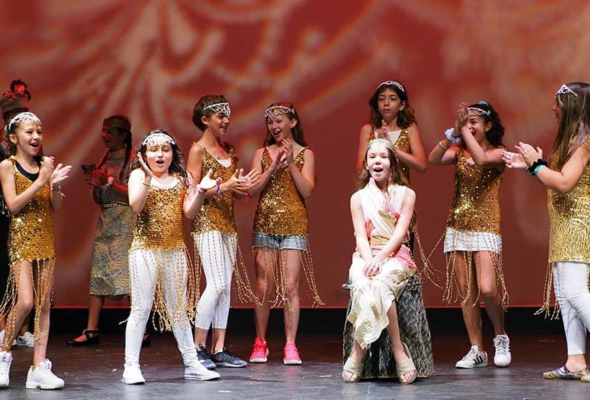 Performing Arts camp girls in sequence