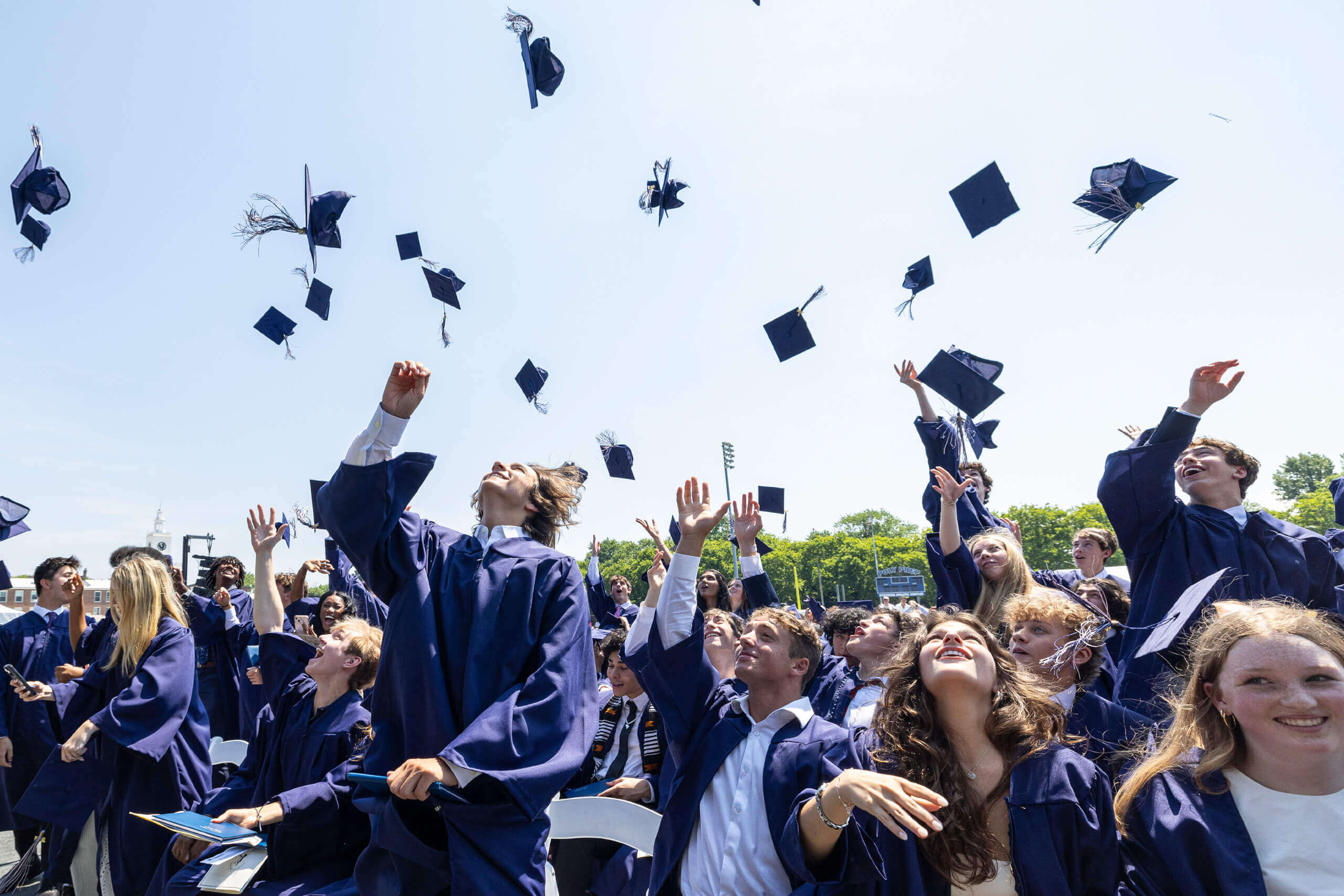 Commencement 2024 cap toss