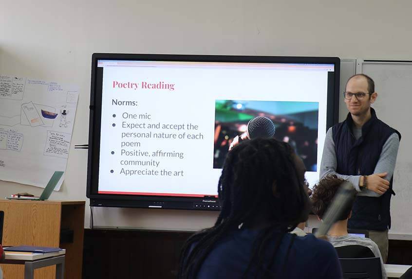 Lee Marcus' poetry class