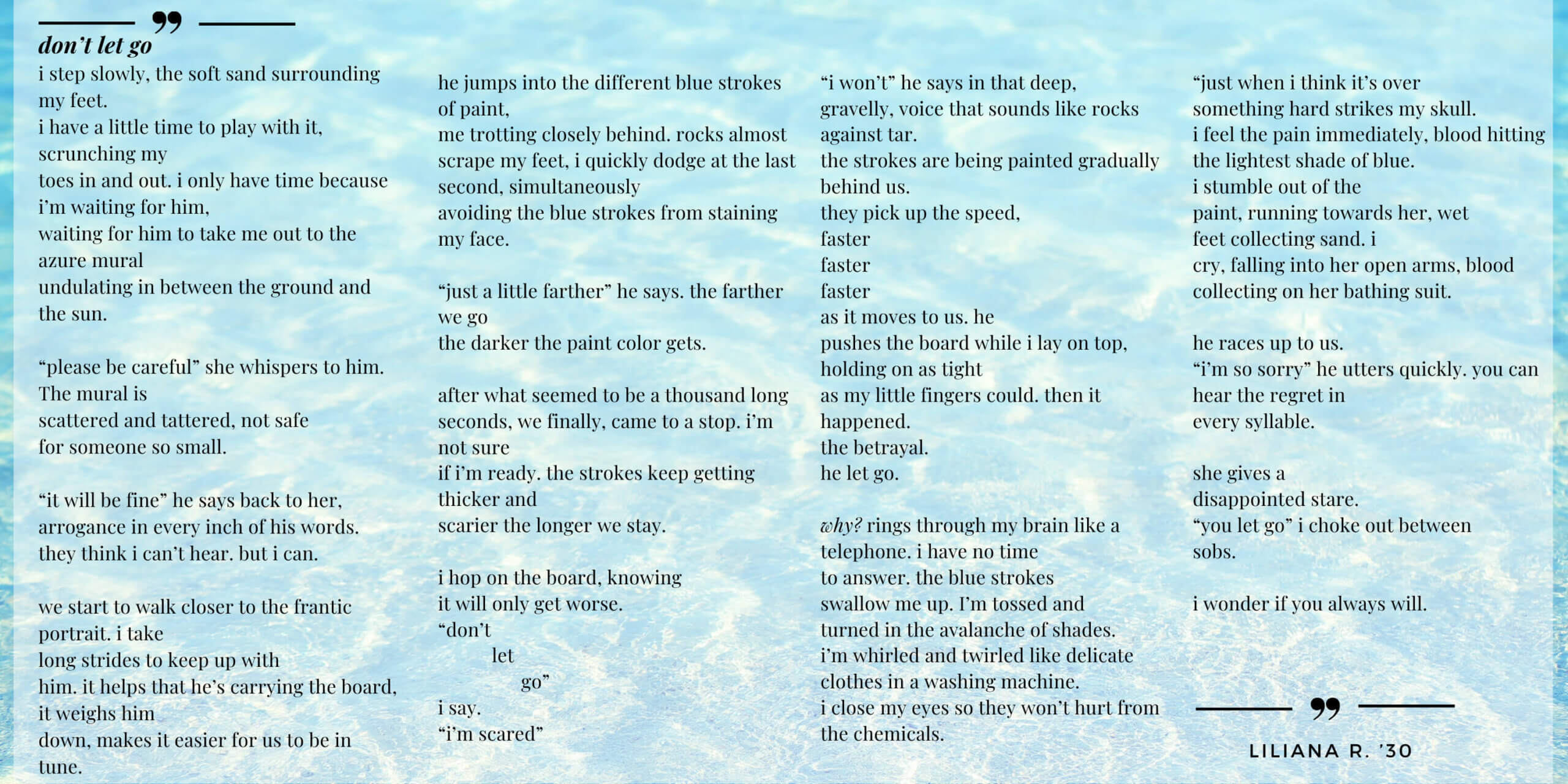 Liliana R30 poem