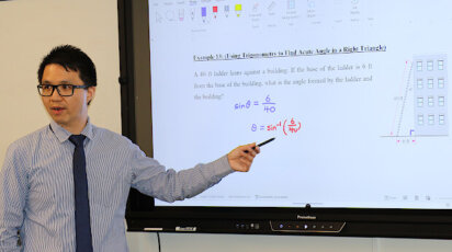 Brian Choi at white board