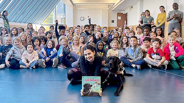 I am Ingrid author visit at Poly Prep Lower School
