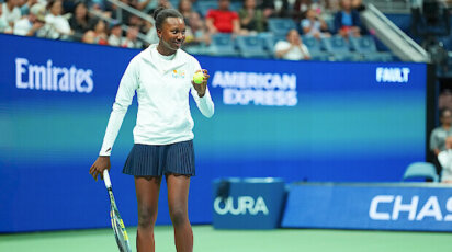 Poly Middle School tennis player at the US Open